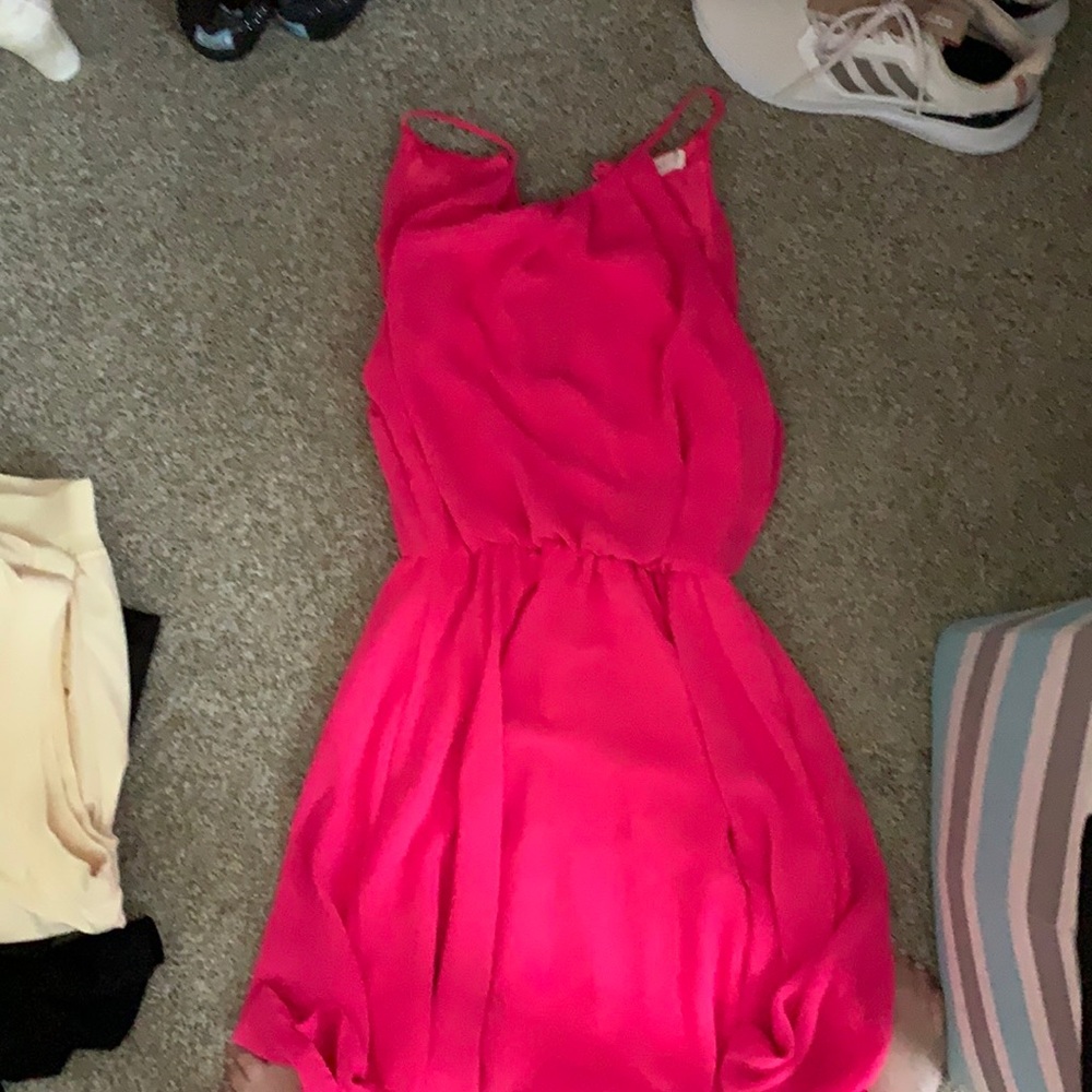 Hot pink cocktail dress